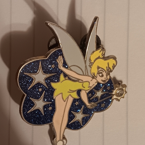 VINTAGE DISNEY GLITTER TINKER BELL PIN - Picture 2 of 3
